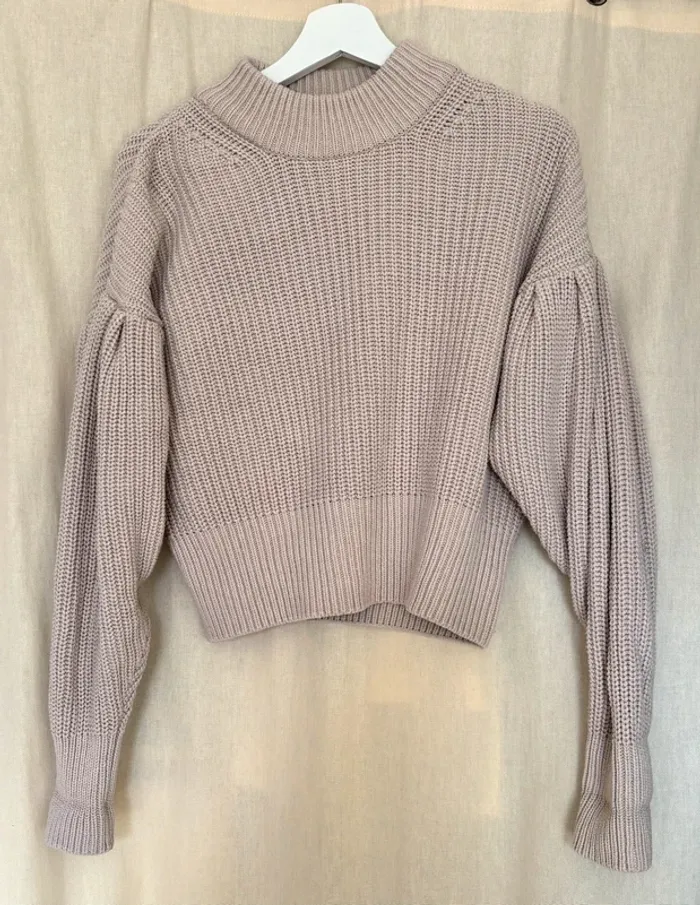 Pull beige manches ballons H&M