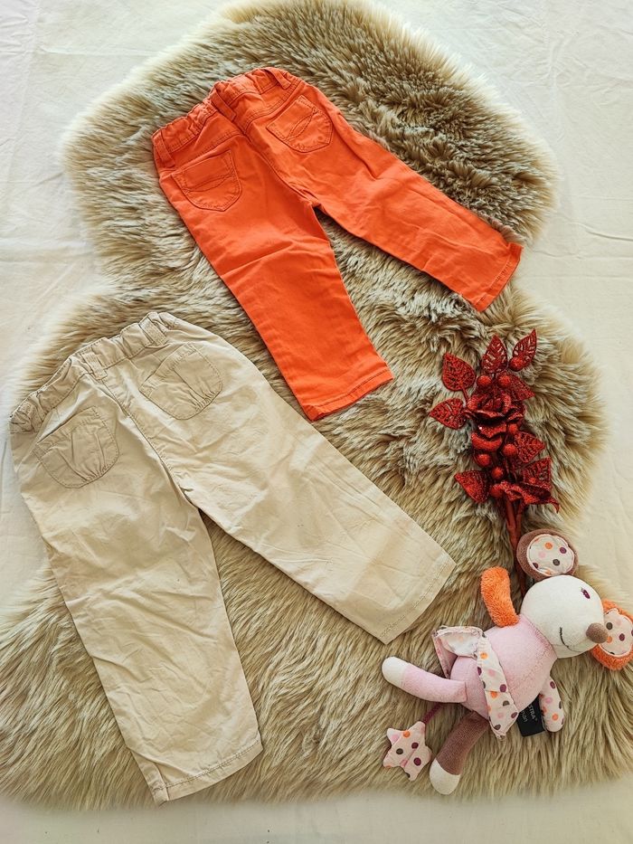 Lot 2 pantalons obaibi 6 mois - photo numéro 3
