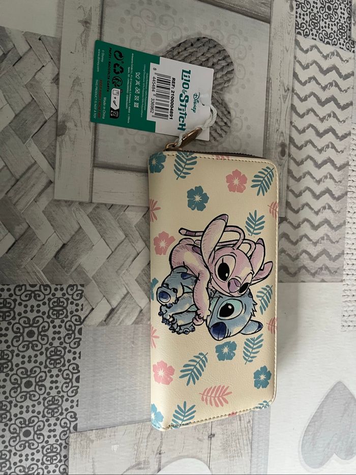 Porte-monnaie/feuille Stitch et Angel