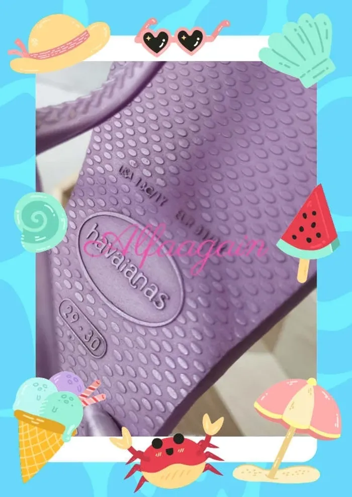 Tongs sandales 29 havaianas violettes - photo numéro 4
