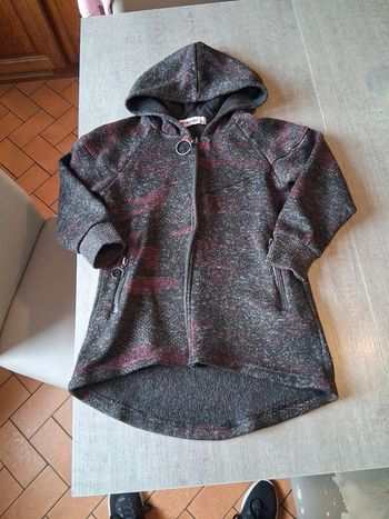 Gilet zippé a capuche 6ans smile girl