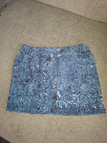 Jupe en jean à motif taille élastique 7/8 ans