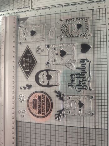 Tampons scrapbooking thème anniversaire