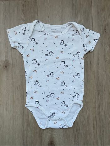 Body Kiabi blanc licornes 18 mois