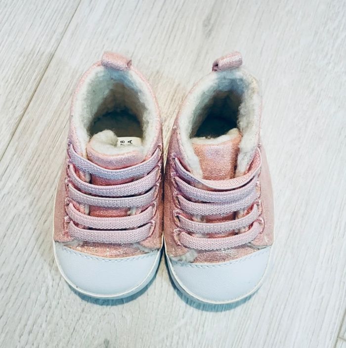 0/3 mois - baskets montantes roses - photo numéro 4