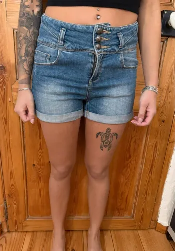 Short en jean taille haute cache cache taille 38