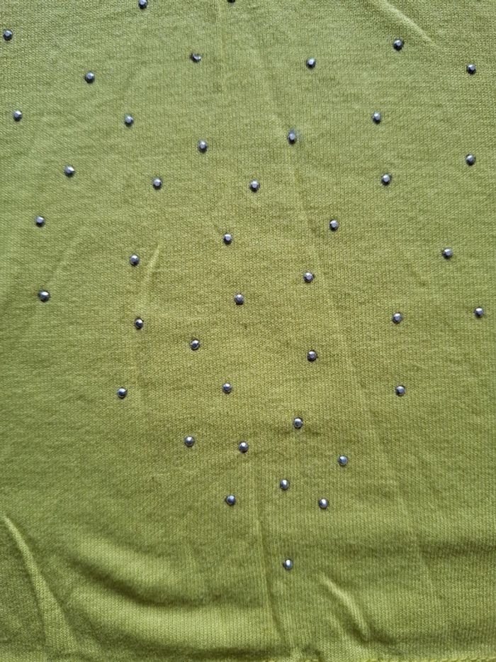 T shirt jaune strass - photo numéro 2