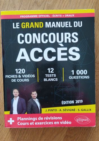 Livre Le grand manuel du concours Acces