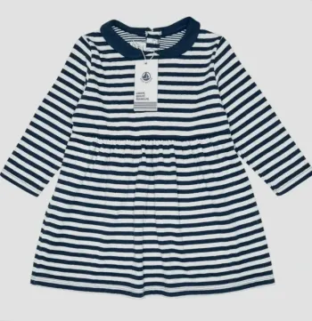 Petit Bateau Robe à manches longues 24 mois