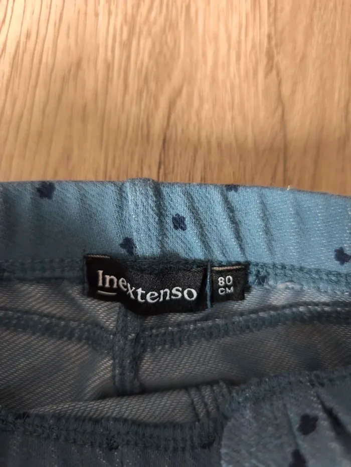 Pantalon effet jean bleu clair et étoiles bleues marine - photo numéro 2