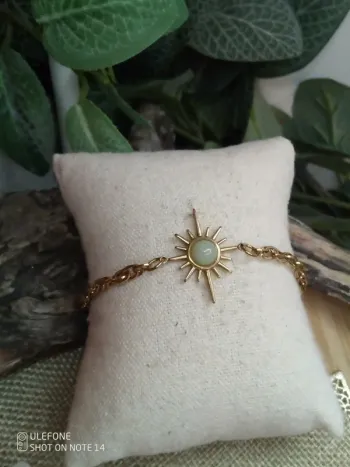 Bracelet étoile du Nord pierre amazonite