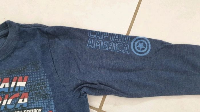 T-shirt ML garçon Captain America 4 ans CH - photo numéro 4