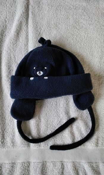 Bonnet ,avec des gallons ,ours ,bleu marine , 12M