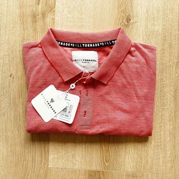 Bill Tornade Paris Polo Col V High Risk Red Exclusive Collection Homme French Touch (L)