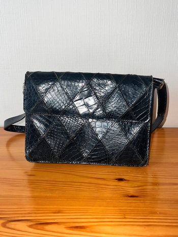 Sac a main en cuir noir jean charles paris