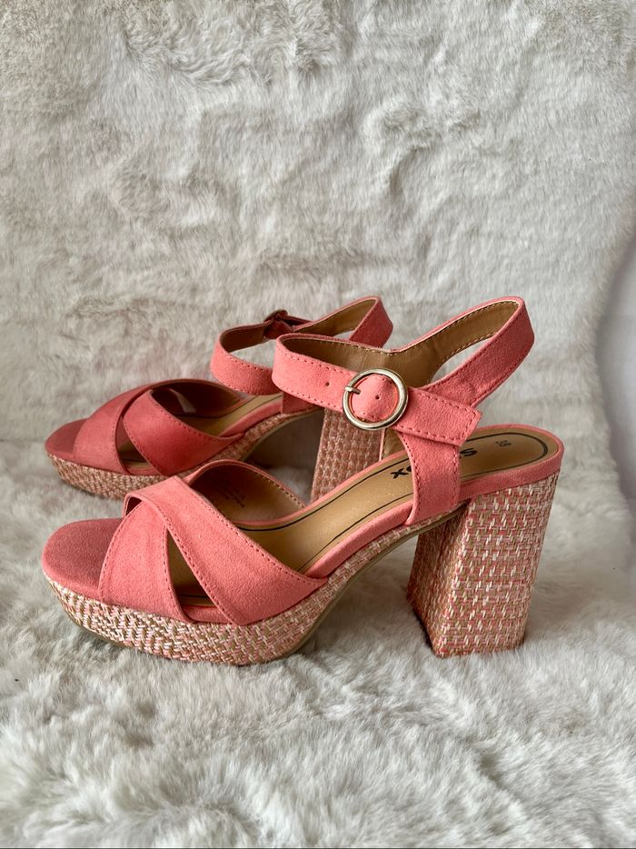 Sandales à talons 10 cm rose corail, Sprox pointure 38 - photo numéro 3