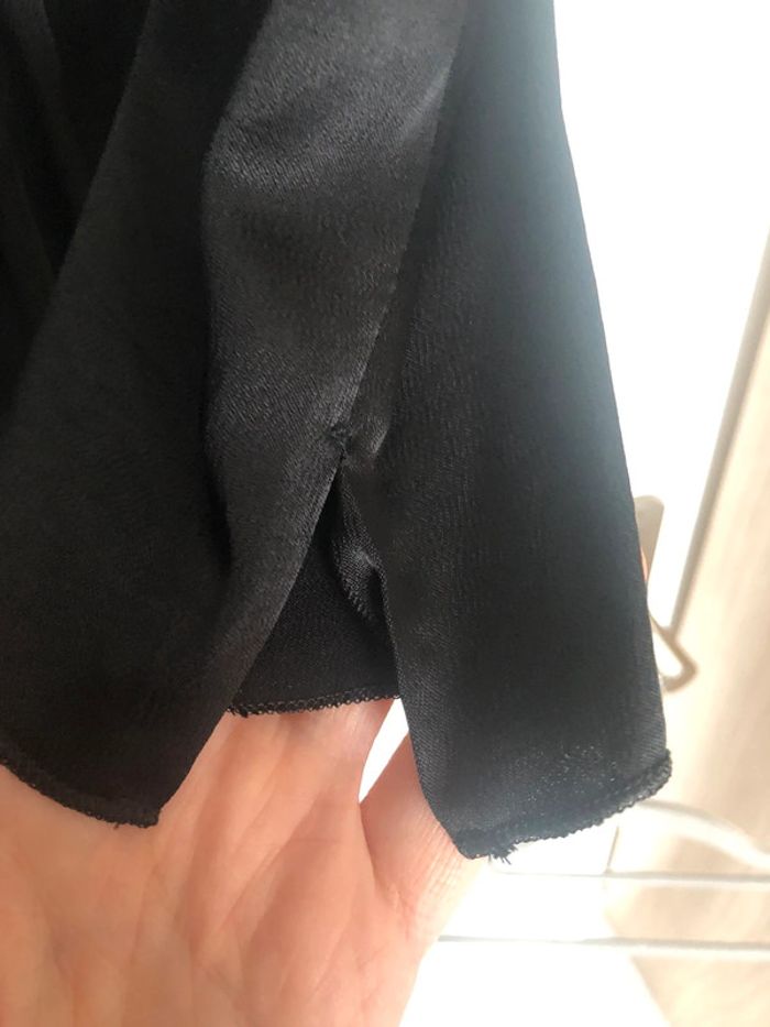 Superbe belle blouse satinée noire Zara neuve avec étiquette XL - photo numéro 6
