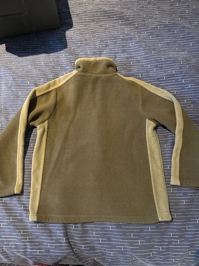 Pull polaire kaki à fermeture - photo numéro 2