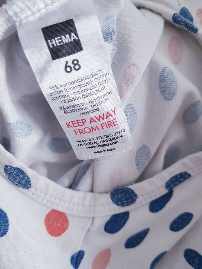 Hema - Grenouillère / pyjama une pièce / dors bien léger (6 mois) - photo numéro 4