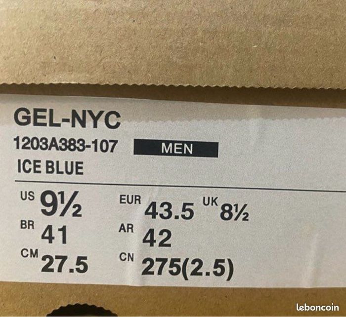 ASICS NYC GEL BLEU TAILLE 43.5 - photo numéro 4