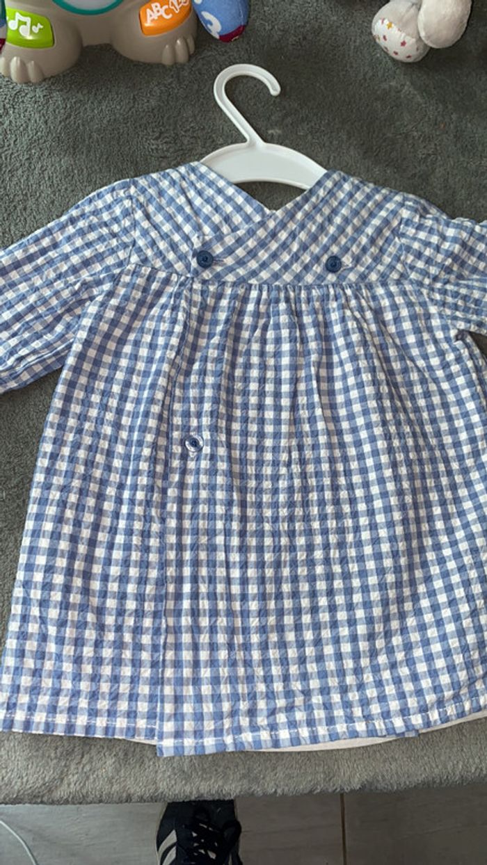 Jolie robe vichy bleu et blanche - photo numéro 4