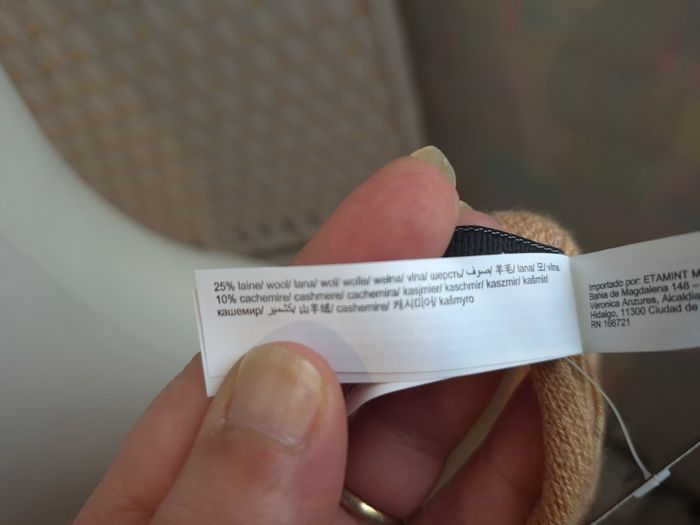 🏷️jolie écharpe ETAM laine & cachemire beige camel femme - photo numéro 10