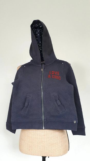 10 € Gilet zippé Ikks bleu marine 8 ans