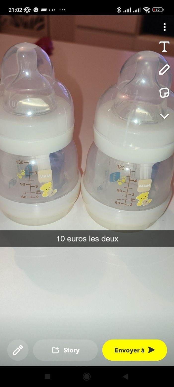 2 biberons MAM neufs