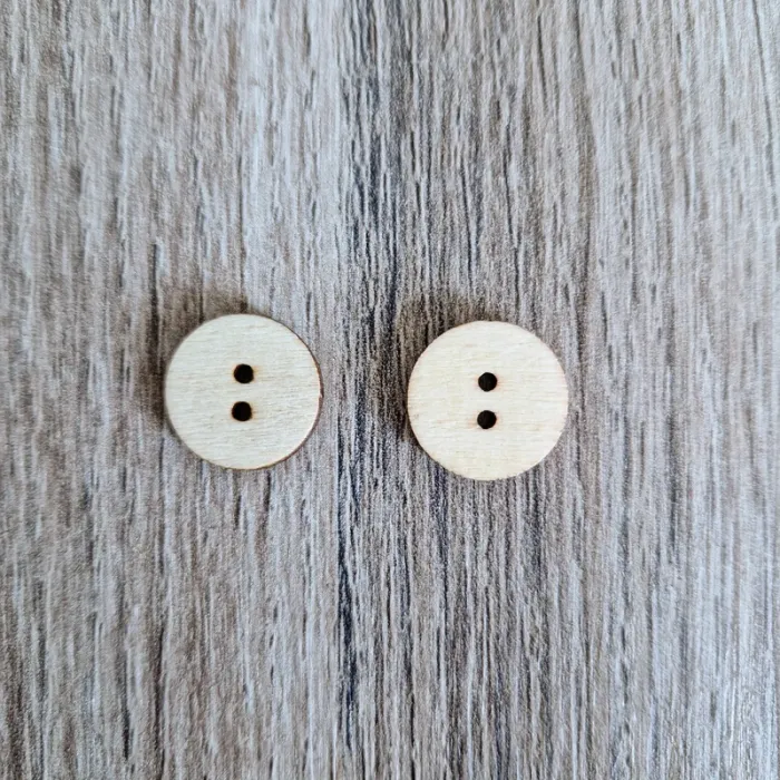 Lot de 2 boutons en bois vintage - photo numéro 2