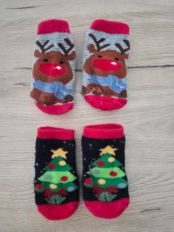 Lot de 2 paires de chaussettes de Noël