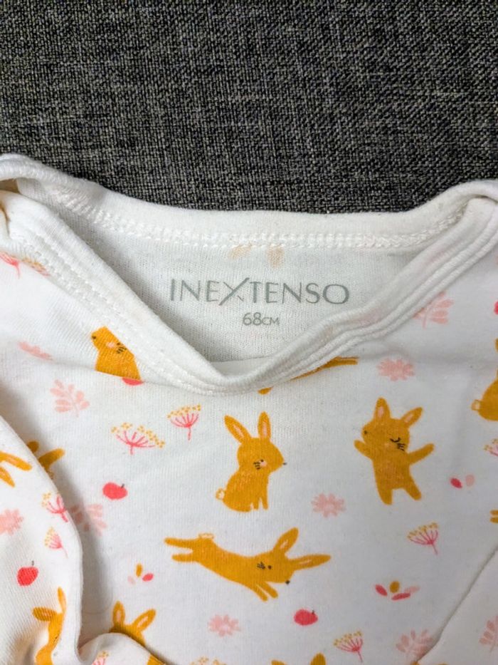 Lot de 5 bodies manches longues - Multi marques - 68 cm - Très bon état - photo numéro 6