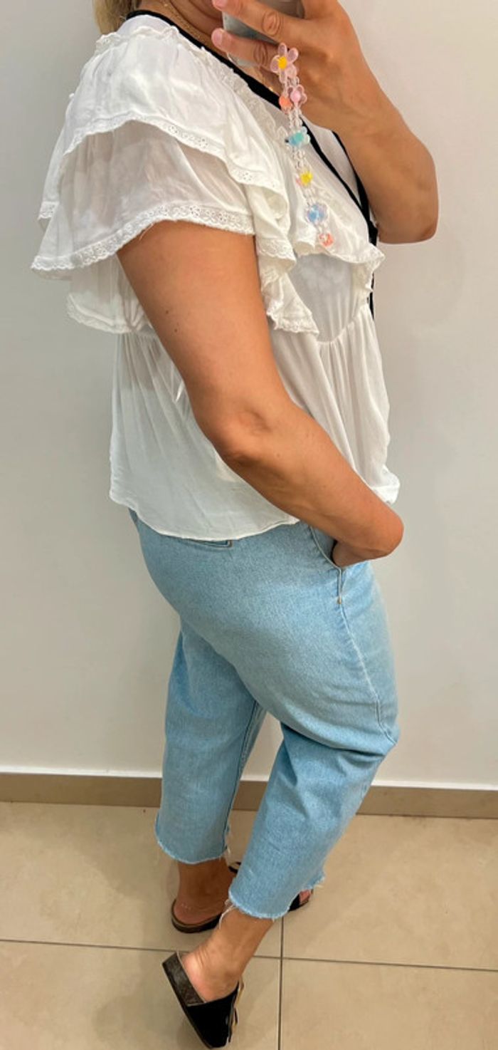 Blouse Zara avec volant Taille M - photo numéro 5