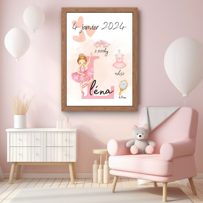 affiche naissance personnalisé