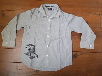 Chemise rayé motif château