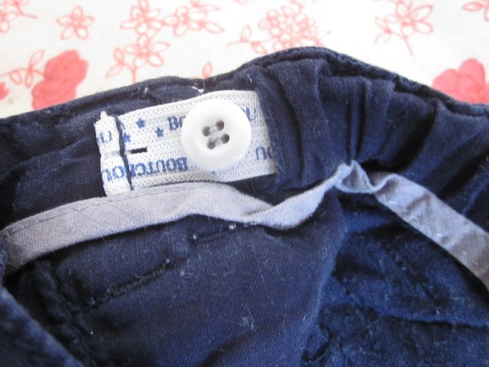 Pantalon toile bleu marine 12 mois - photo numéro 3