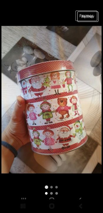 Lot magnifiques boîtes Noël adaptées alimentaire métal