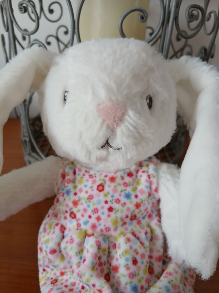 Pommette:Peluche Miss Lapinou *robe fleurie - photo numéro 2