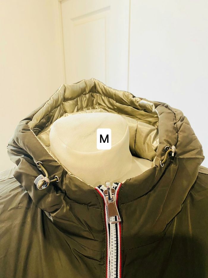 Manteau doudoune femme imperméable réversible mi-long kaki doré taille M - photo numéro 4