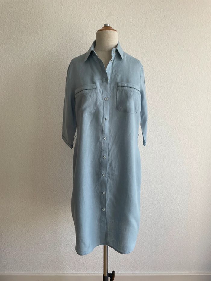 Robe chemise en lin D.Sport Devernois - photo numéro 2