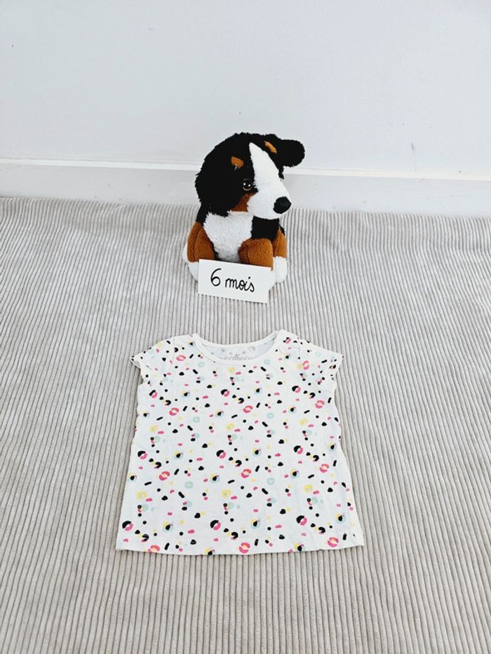 Tee shirt manches courtes bébé fille 6 mois