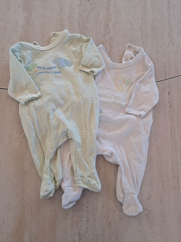 Lot de 2 pyjamas mixte 1 mois
