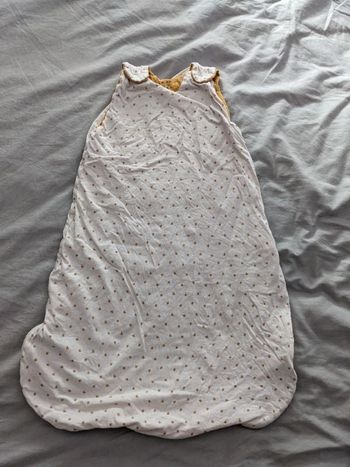 Turbulette blanche et jaune kiabi 6/18 mois