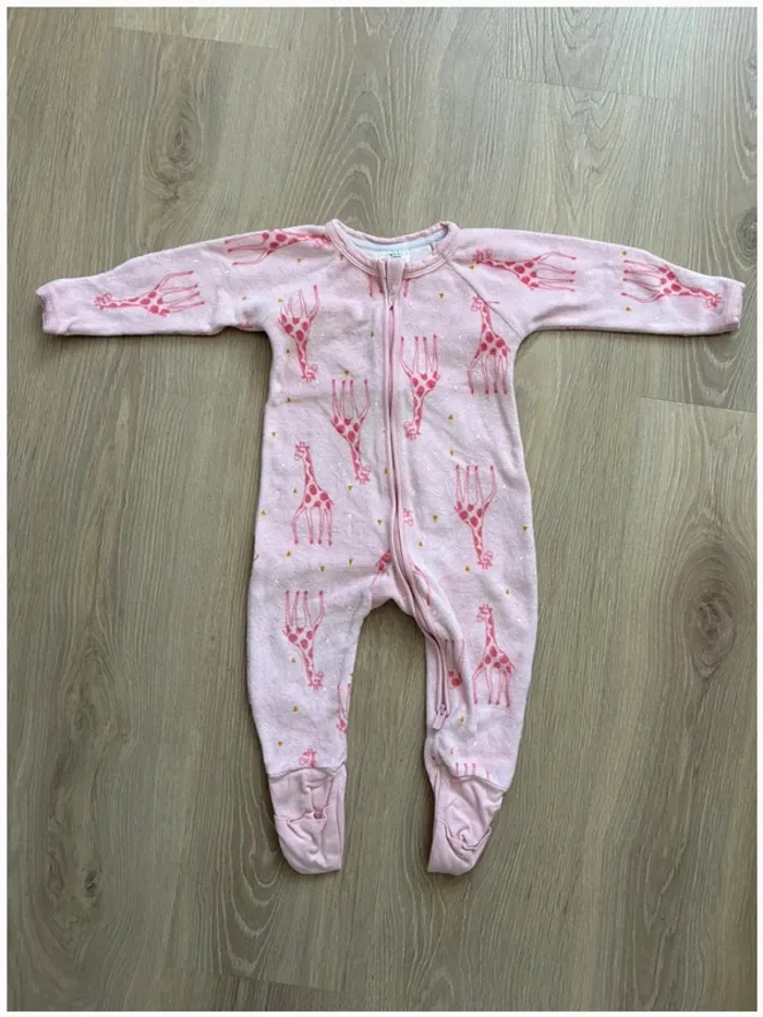 Pyjama bébé fille 12 mois Dim rose girafes 🦒 Velours