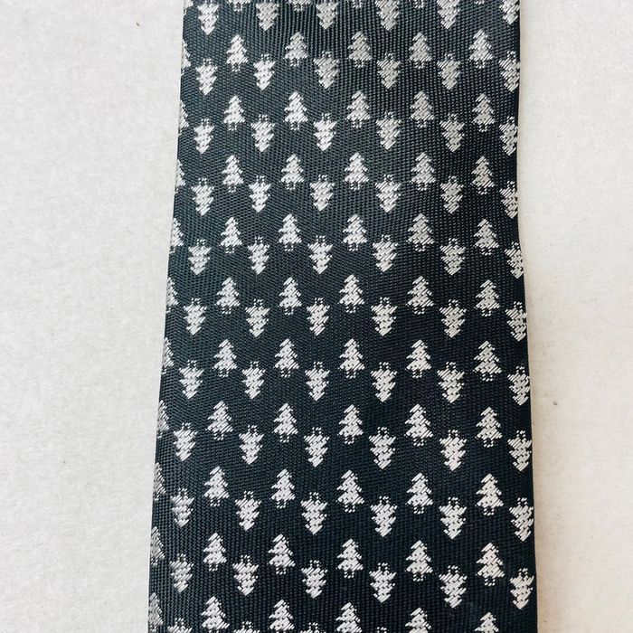 👔 Cravate prêt à porter. Clips. Sapin de Noël. Neuve. Noire et grise. - photo numéro 2