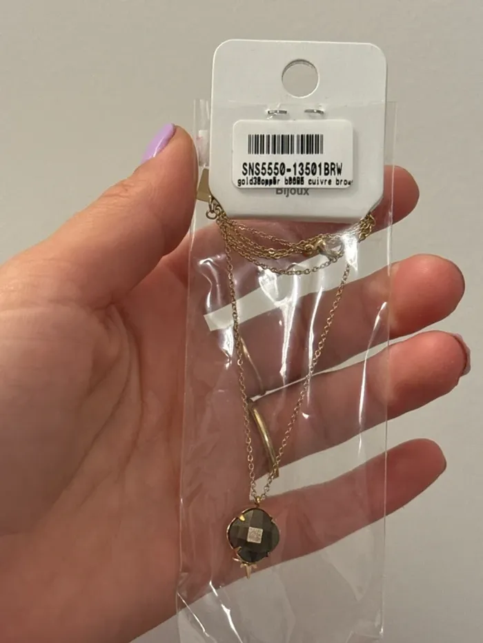 Collier femme, pyrite neuf Zag pendentif etoile - photo numéro 3