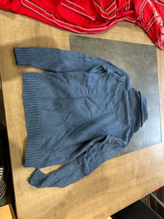 Pull col châle homme, Throttleman, taille L, bleu - photo numéro 4