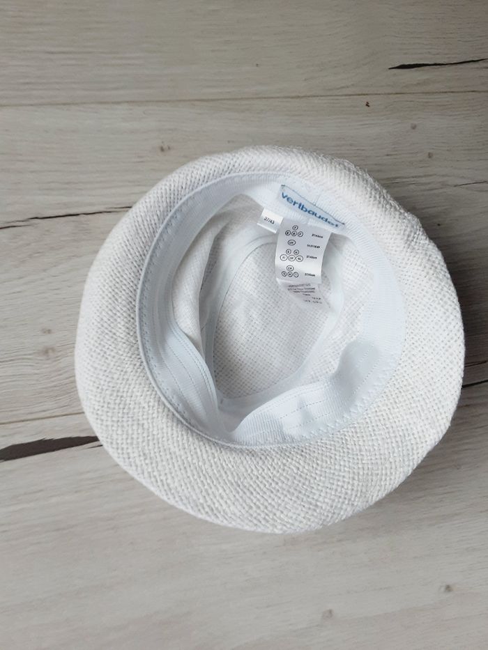 Vêtement bébé mixte garçon fille chapeau blanc VertBaudet 37 - 43 cm - photo numéro 3