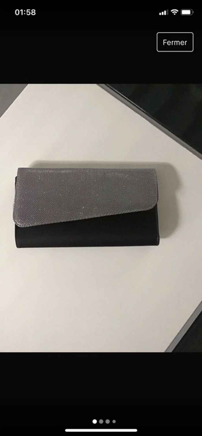 Pochette noir et argenté