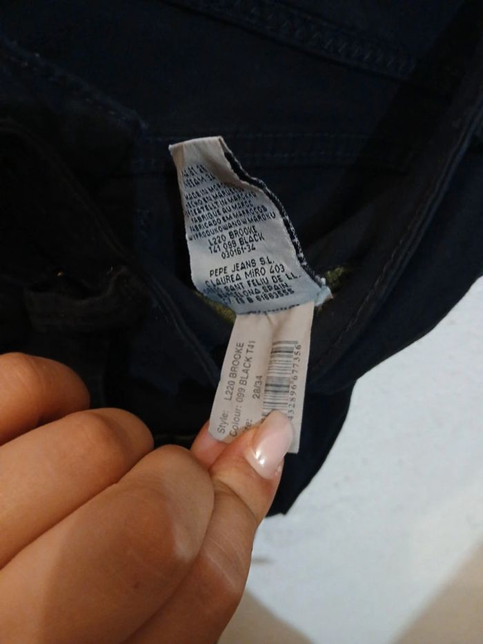 Jean noir femme basic " pépé jeans" taille 34 - photo numéro 4