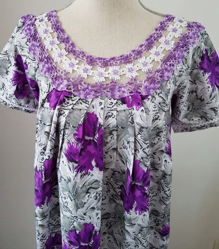 Djellaba grise et violette - photo numéro 3